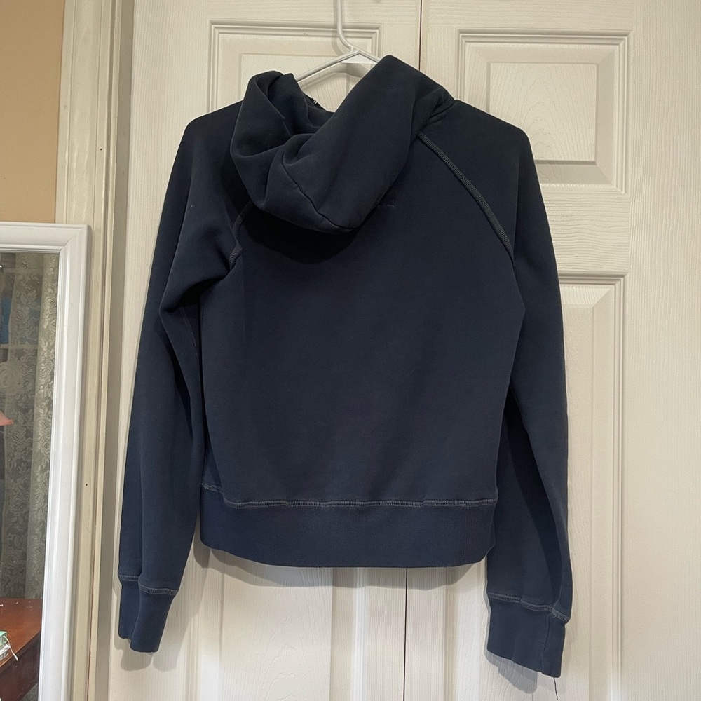 Y2K Abercrombie & Fitch navy distressed hoodie - Picture 2 of 4